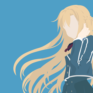 Anime girl minimalist wallpaper
