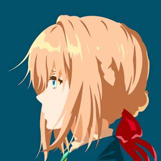 Anime girl minimalist wallpaper