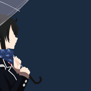 Anime girl minimalist wallpaper