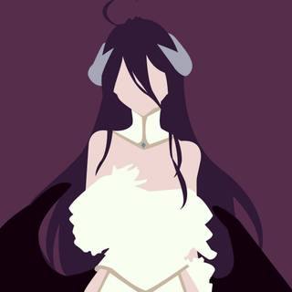 Anime girl minimalist wallpaper