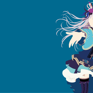 Anime girl minimalist wallpaper