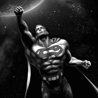 Superman black and white wallpaper