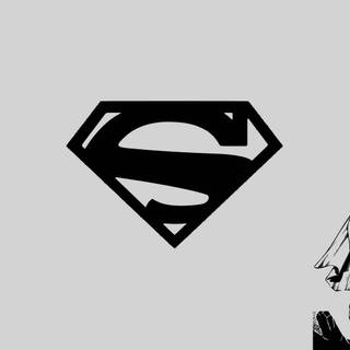 Superman black and white wallpaper