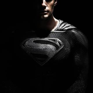 Superman black and white wallpaper