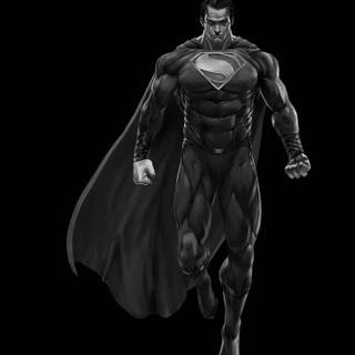 Superman black and white wallpaper