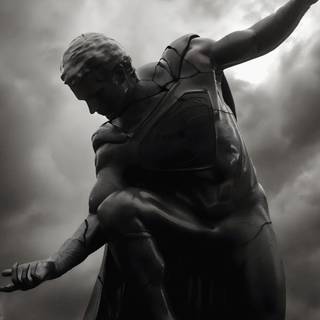 Superman black and white wallpaper