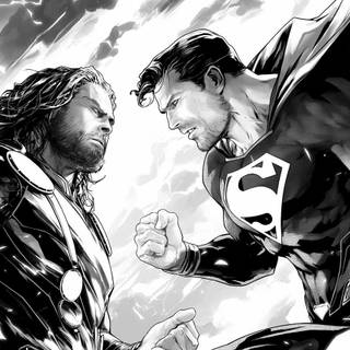 Superman black and white wallpaper