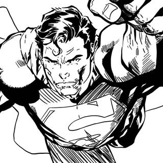 Superman black and white wallpaper