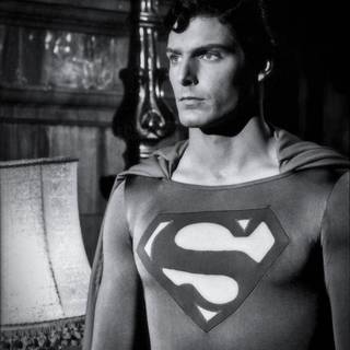 Superman black and white wallpaper