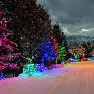 Christmas neighborhood wallpaper