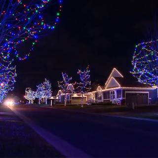 Christmas neighborhood wallpaper