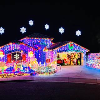 Christmas neighborhood wallpaper