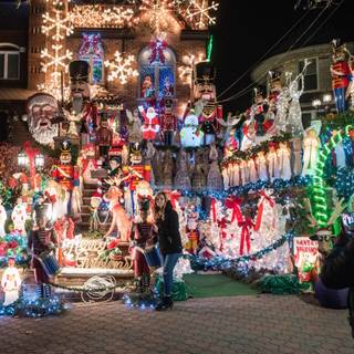 Christmas neighborhood wallpaper