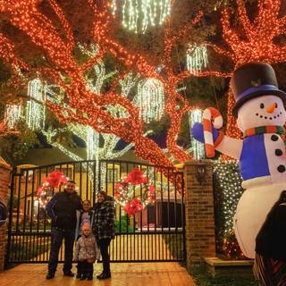 Christmas neighborhood wallpaper