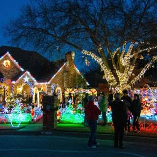 Christmas neighborhood wallpaper