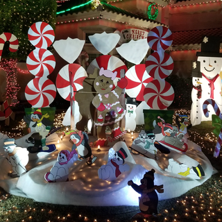 Christmas neighborhood wallpaper