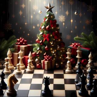 Christmas chess wallpaper