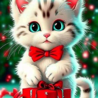 Christmas cats cute wallpaper