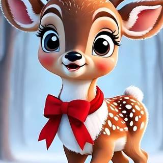 Christmas cartoon animals wallpaper