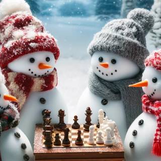 Christmas chess wallpaper
