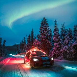 Christmas car phone wallpaper