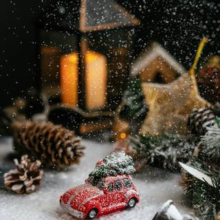 Christmas car phone wallpaper