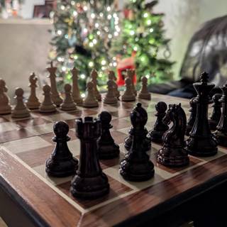 Christmas chess wallpaper