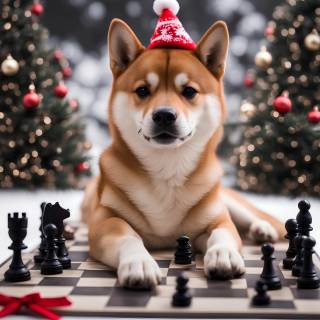 Christmas chess wallpaper