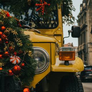 Christmas car phone wallpaper