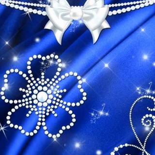 Christmas blue bow wallpaper