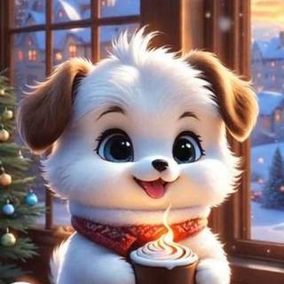Christmas cartoon animals wallpaper