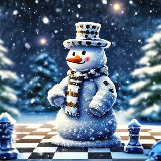 Christmas chess wallpaper