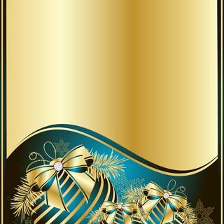Christmas blue and gold wallpaper