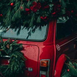 Christmas car phone wallpaper