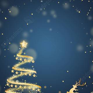 Christmas blue and gold wallpaper
