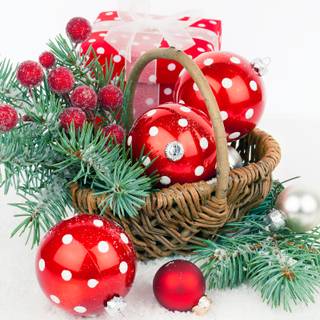 Christmas basket wallpaper