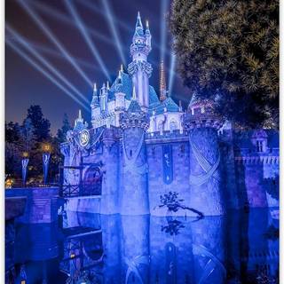 Christmas art castle wallpaper