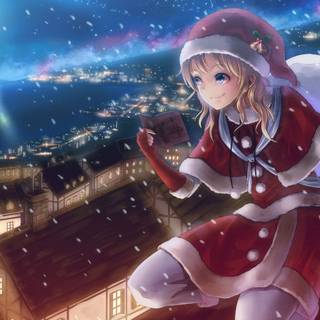 Christmas anime desktop wallpaper