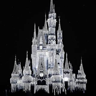 Christmas art castle wallpaper