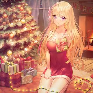 Christmas anime desktop wallpaper