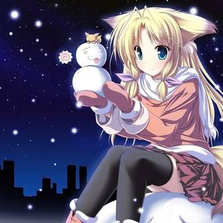 Christmas anime desktop wallpaper