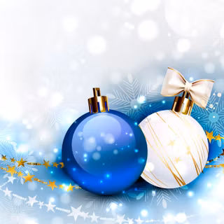 Christmas blue and gold wallpaper