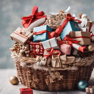 Christmas basket wallpaper