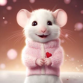Cute mouse AI wallpaper