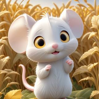 Cute mouse AI wallpaper