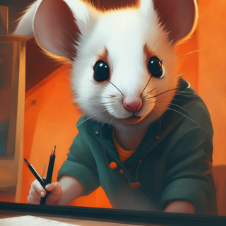 Cute mouse AI wallpaper