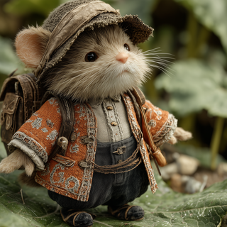 Cute mouse AI wallpaper