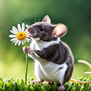 Cute mouse AI wallpaper
