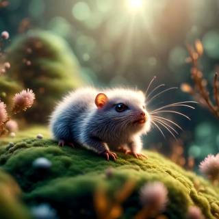Cute mouse AI wallpaper