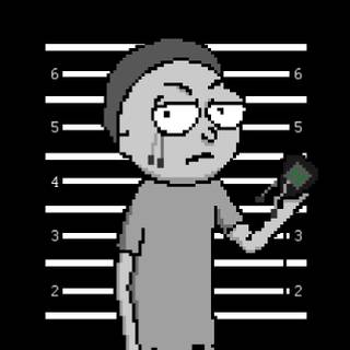 Rick and Morty black and white wallpaper